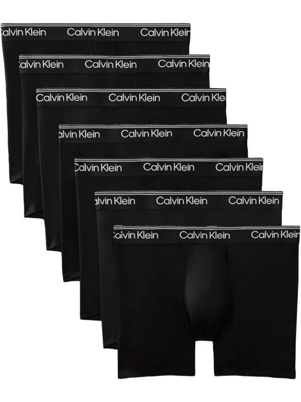 Calvin Klein CK Micro Stretch Boxer Briefs 7 Pack Black Men's Size MEDIUM